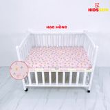 Giường Cũi Gỗ Quế 3 in 1 KT 70x110x86cm KIDSSUN - Màu Trắng