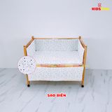 Giường Cũi Gỗ Quế 3 in 1 KT 80x120x86cm KIDSSUN - Màu Tự Nhiên