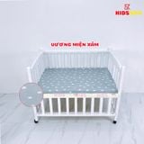 Giường Cũi Gỗ Quế 3 in 1 KT 70x110x86cm KIDSSUN - Màu Trắng