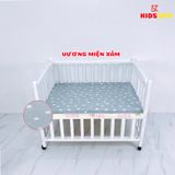 Giường Cũi Gỗ Quế 3 in 1 KT 80x120x86cm KIDSSUN - Màu Trắng