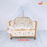 Giường Cũi Gỗ Quế 3 in 1 KT 70x110x86cm KIDSSUN - Màu Tự Nhiên