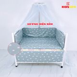 Giường Cũi Gỗ Quế 3 in 1 KT 70x110x86cm KIDSSUN - Màu Trắng