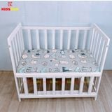 Giường Cũi Quế Mini KT 60x100cm KIDSSUN - Màu Trắng