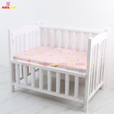 Giường Cũi Gỗ Quế 3 in 1 KT 80x120x86cm KIDSSUN - Màu Trắng