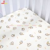 Ga Chun Bọc Đệm Cho Cũi KIDSSUN - Vải Cotton 100% và Vải Muslin Organic