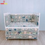 Giường Cũi Quế Mini KT 60x100cm KIDSSUN - Màu Trắng