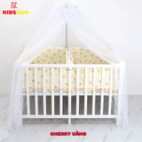 Giường Cũi Gỗ Quế Đôi Cho 2 Bé KT 110x130x86cm KIDSSUN - Màu Trắng