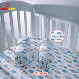 Gối Chống Lõm Đầu + Gối Chặn Cho Bé KIDSSUN - Vải COTTON 100%