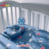 Gối Chống Lõm Đầu + Gối Chặn Cho Bé KIDSSUN - Vải COTTON 100%