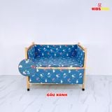 Giường Cũi Gỗ Quế 3 in 1 KT 80x120x86cm KIDSSUN - Màu Tự Nhiên