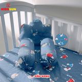 Gối Chống Lõm Đầu + Gối Chặn Cho Bé KIDSSUN - Vải COTTON 100%