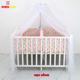 Giường Cũi Gỗ Quế Đôi Cho 2 Bé KT 110x130x86cm KIDSSUN - Màu Trắng