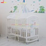 Nôi Cũi Đa Năng 6 in 1 KIDSSUN (Cũi+ 6 Sản Phẩm Quà Tặng) - Màu Trắng