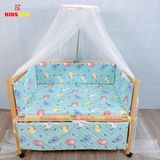 Giường Cũi Gỗ Quế 3 in 1 KT 70x110x86cm KIDSSUN - Màu Tự Nhiên