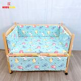 Giường Cũi Gỗ Quế 3 in 1 KT 80x120x86cm KIDSSUN - Màu Tự Nhiên