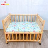 Giường Cũi Gỗ Quế 3 in 1 KT 80x120x86cm KIDSSUN - Màu Tự Nhiên