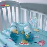 Gối Chống Lõm Đầu + Gối Chặn Cho Bé KIDSSUN - Vải COTTON 100%