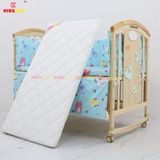 Nôi Cũi Đa Năng 6 in 1 KIDSSUN (Cũi + Đệm Xơ Dừa + Bộ Quây Ga Cotton 100%) - Màu Tự Nhiên