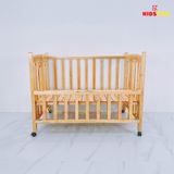 Giường Cũi Gỗ Quế 3 in 1 KT 70x110x86cm KIDSSUN - Màu Tự Nhiên