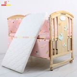 Nôi Cũi Đa Năng 6 in 1 KIDSSUN (Cũi + Đệm Xơ Dừa + Bộ Quây Ga Cotton 100%) - Màu Tự Nhiên