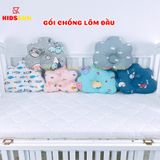 Gối Chống Lõm Đầu + Gối Chặn Cho Bé KIDSSUN - Vải COTTON 100%