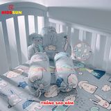 Gối Chống Lõm Đầu + Gối Chặn Cho Bé KIDSSUN - Vải COTTON 100%