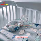 Gối Chống Lõm Đầu + Gối Chặn Cho Bé KIDSSUN - Vải COTTON 100%