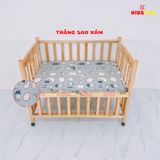 Giường Cũi Gỗ Quế 3 in 1 KT 70x110x86cm KIDSSUN - Màu Tự Nhiên