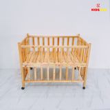 Giường Cũi Gỗ Quế 3 in 1 KT 80x120x86cm KIDSSUN - Màu Tự Nhiên