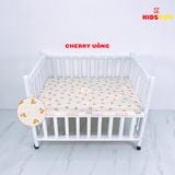 Giường Cũi Gỗ Quế 3 in 1 KT 70x110x86cm KIDSSUN - Màu Trắng