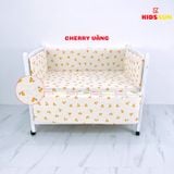 Giường Cũi Gỗ Quế 3 in 1 KT 80x120x86cm KIDSSUN - Màu Trắng