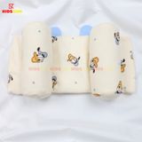 Gối Chặn Định Hình Đầu Dáng Tai Gấu Cao Cấp Kidssun Chất Xô Muslin Hàn Quốc Cho Bé Sơ Sinh, Chống Méo Đầu, Bẹp Đầu