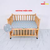 Giường Cũi Gỗ Quế 3 in 1 KT 80x120x86cm KIDSSUN - Màu Tự Nhiên