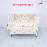 Giường Cũi Gỗ Quế 3 in 1 KT 80x120x86cm KIDSSUN - Màu Trắng