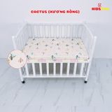 Giường Cũi Gỗ Quế 3 in 1 KT 70x110x86cm KIDSSUN - Màu Trắng