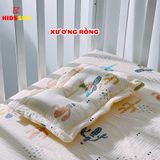 Gối Chống Lõm Đầu + Gối Chặn Cho Bé KIDSSUN -  Vải Muslin Organic Cao Cấp