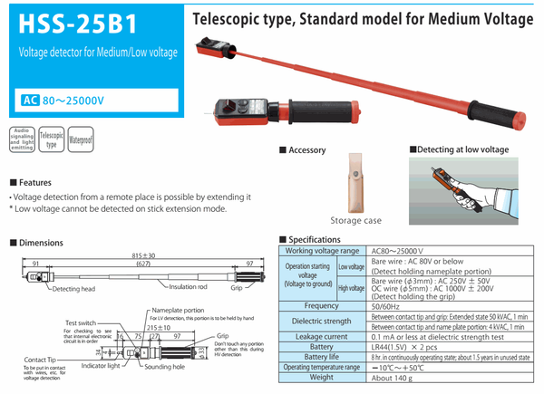Bút Thử Điện Trung/Hạ Áp Low/Medium Voltage Detector