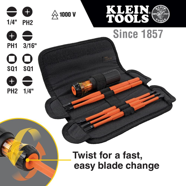 Bộ Tua Vít 8 Trong 1 Cách Điện 1kv 8-In-1 Insulated Screwdriver Set