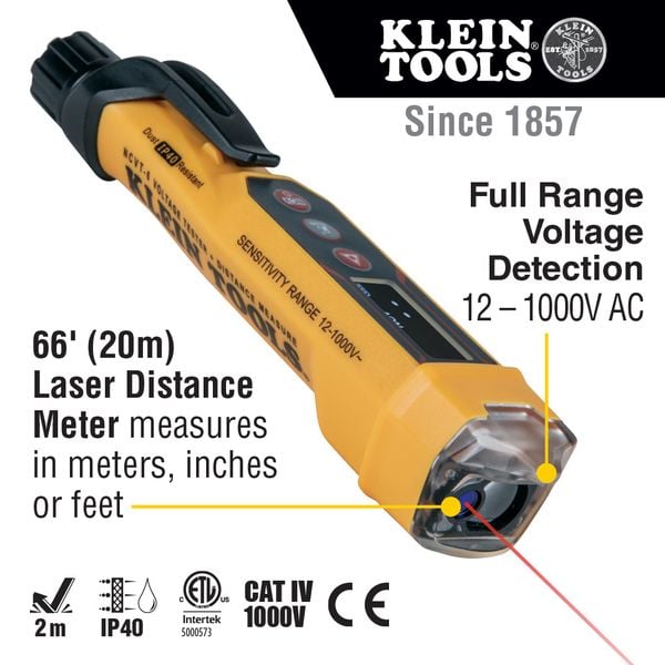 Bút thử điện cảm ứng có chức năng đo khoảng cách Laser