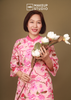 Áo dài truyền thống - hoa hồng