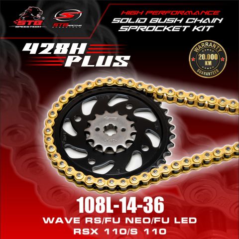 Bộ Nhông Sên Dĩa 428H Plus STB Cho Mọi Dòng Xe Số, Xe Côn - Chính Hãng STB Racing