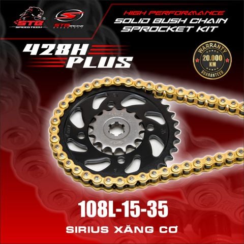 Bộ nhông sên dĩa STB cho Xe Sirius Xăng Cơ 110cc 428Hplus