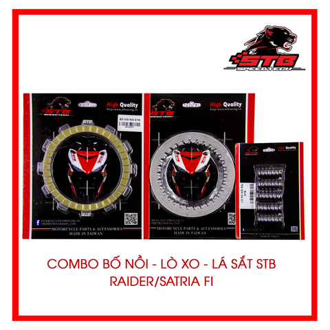 Full combo Bố nồi - Lò xo nồi - Lá sắt STB cho Raider/Satria , GSX