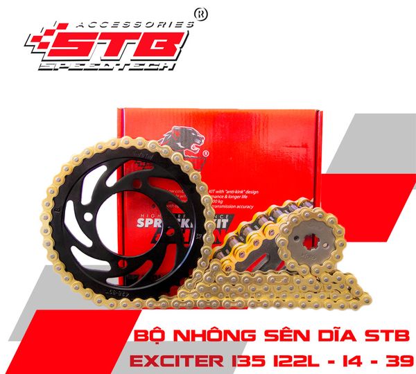Bộ Nhông Sên Dĩa STB High Tech Exciter 135 122L-14-39