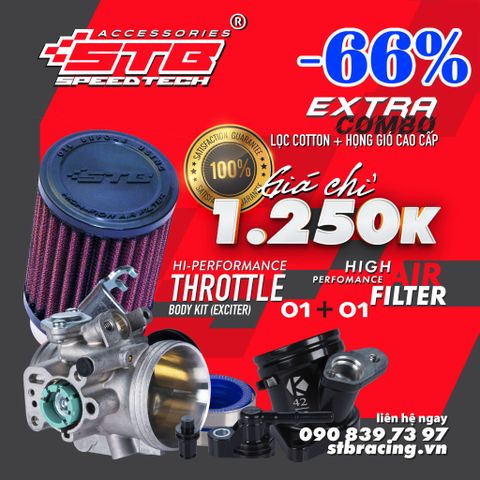 GIÁ SHOCK - COMBO LỌC TRỤ STB + HỌNG GIÓ EXCITER 150/WINNER 150 NHIỀU SIZE TÙY CHỌN