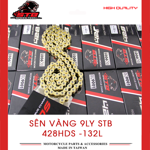 Sên STB 9ly 428 HDS 132L gắn cho xe dùng gắp dài và xe PKN nhiều lựa chọn Vàng, Vàng - Đen