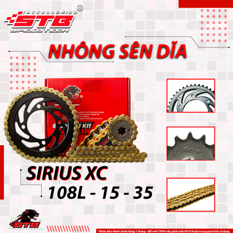 Bộ Nhông Sên Dĩa STB High-Tech Cho Sirius XC (108L - 15 - 35) - Chính Hãng STB Racing
