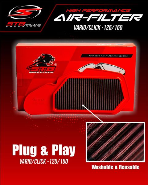 LỌC GIÓ VARIO 150 THẾ HỆ 2 CHÍNH HÃNG STB (GẮN ĐC CHO AB125/AB150/SHMODE/VARIO125)