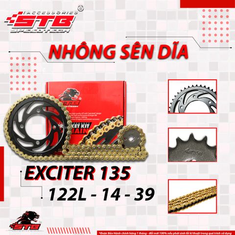 Bộ Nhông Sên Dĩa STB High Tech Exciter 135 122L-14-39
