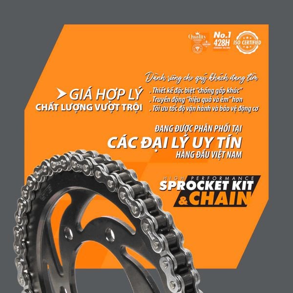 Bộ nhông sên dĩa STB cho Xe Future 428HDS STB black edition